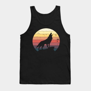 howling wolf at night Tank Top